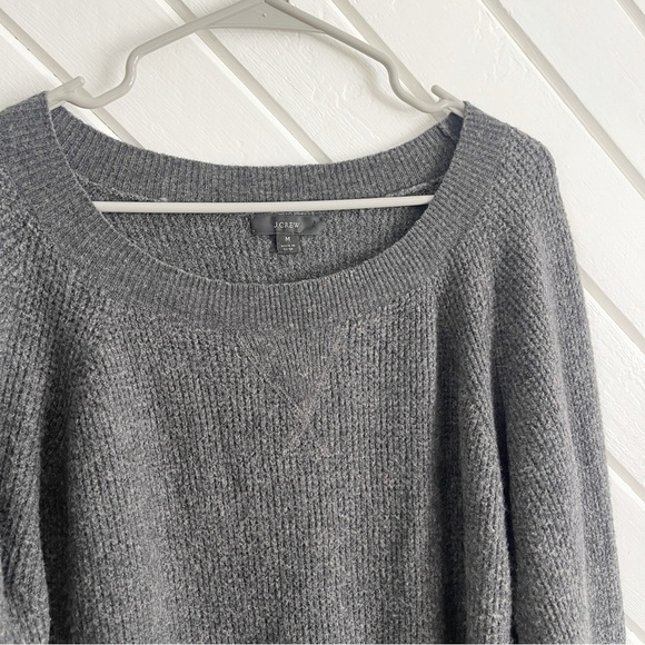 J. Crew Merino Wool Alpaca Waffle Crewneck Sweater in Supersoft Yarn Size Medium - Picture 6 of 10